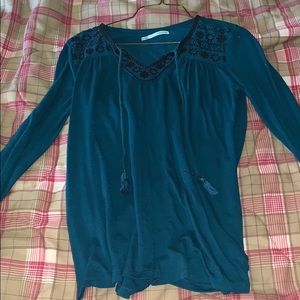 maurices teal long sleeve top